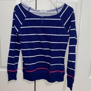 EUC Delia’s Striped Sweater Wide Neck 100% Cotton
